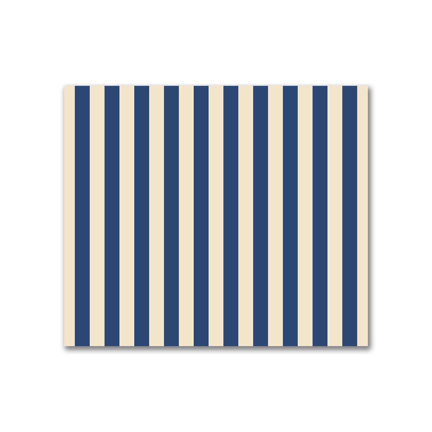 Cotton Canvas Fabric with Royal Blue Bars on Beige, FACC-1295-051