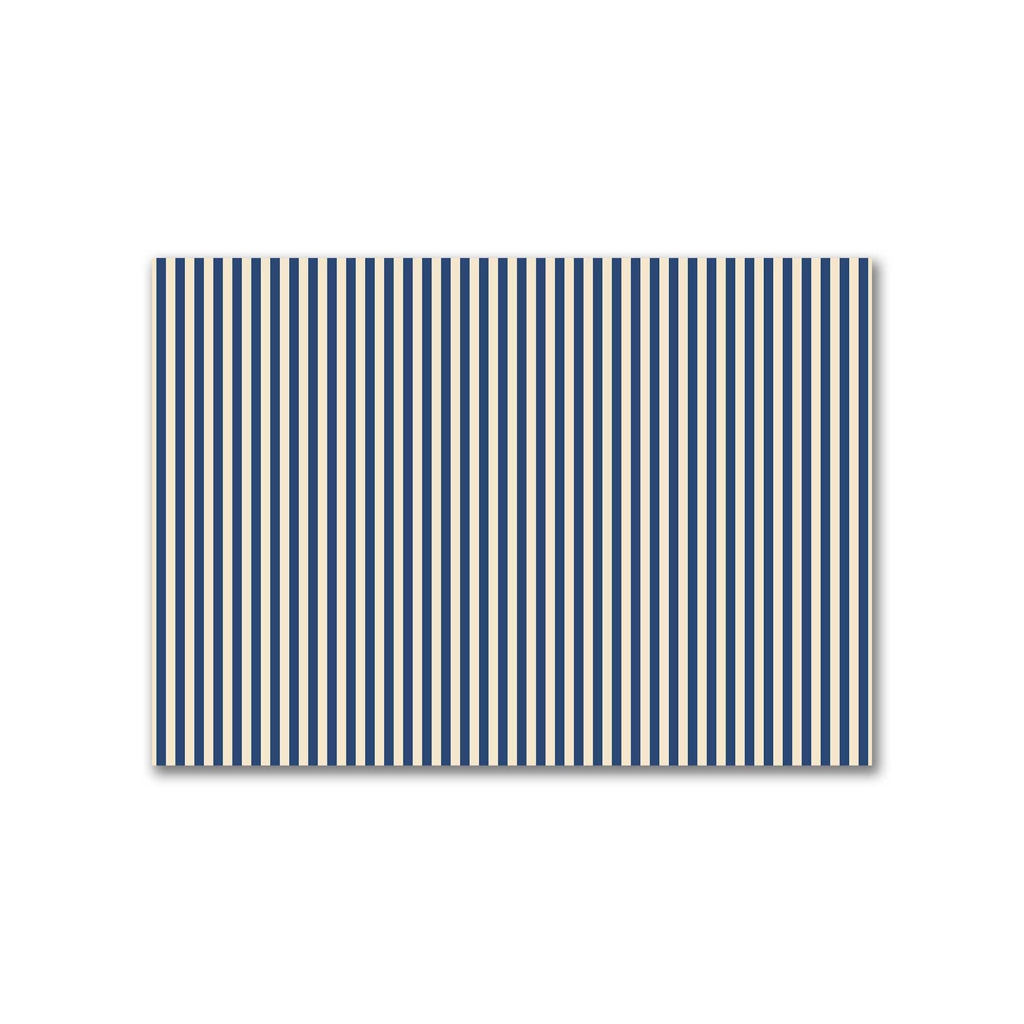 Cotton Canvas Fabric with Royal Blue Bars on Beige, FACC-1295-051