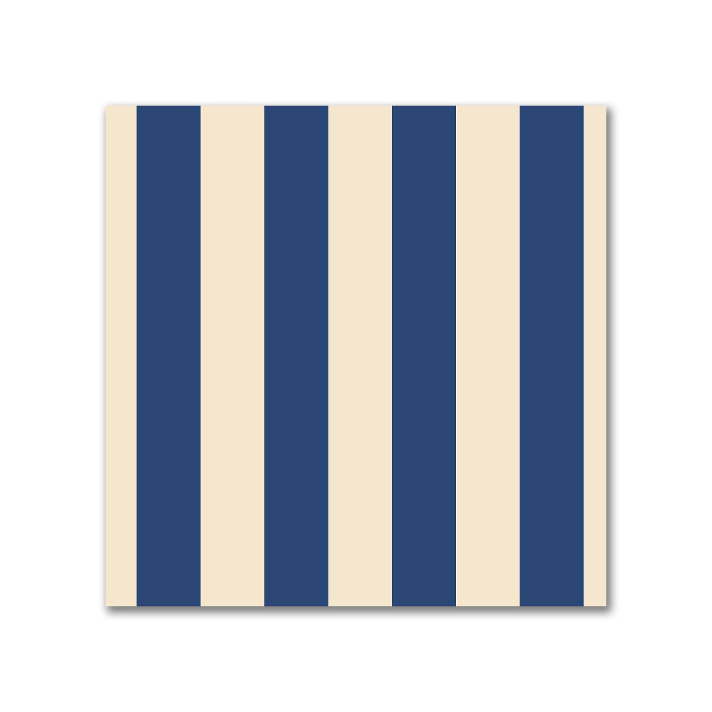 Cotton Canvas Fabric with Royal Blue Bars on Beige, FACC-1295-051