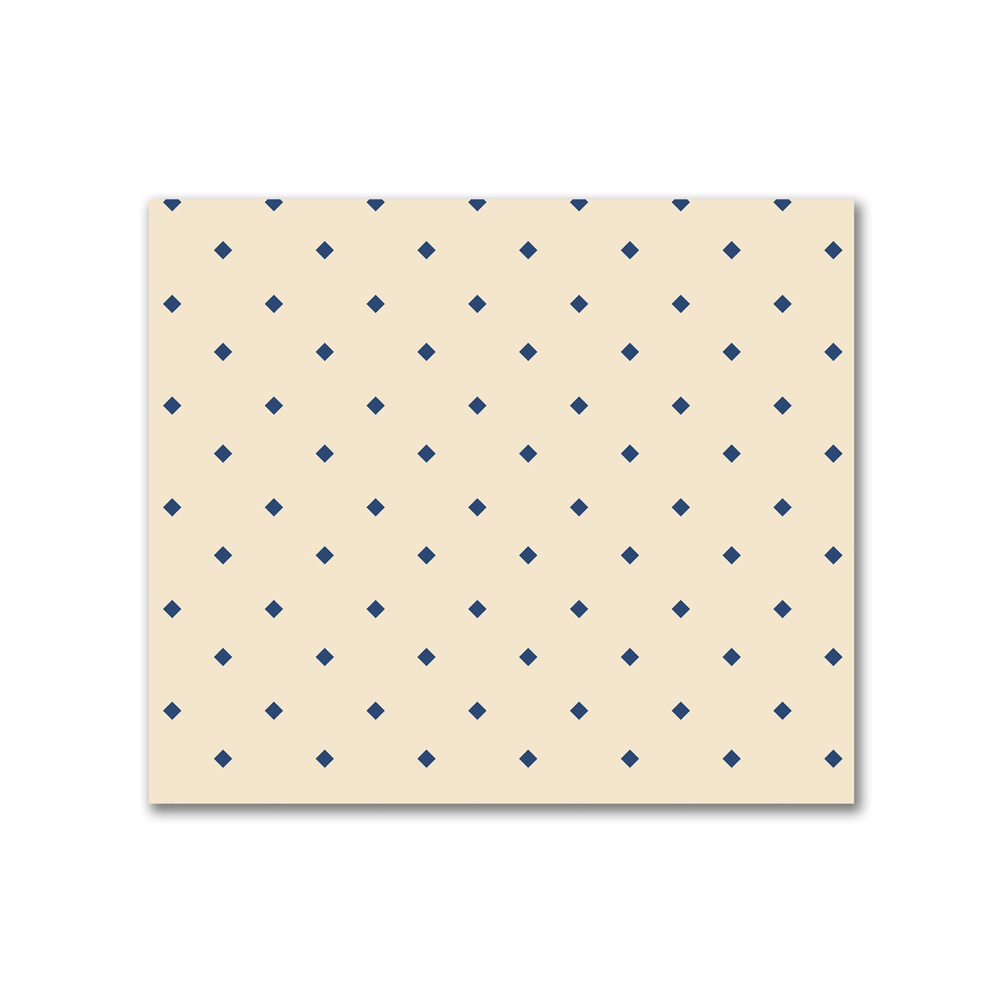 Cotton Canvas Fabric with Royal Blue Diamonds on Beige, FACC-1295-101
