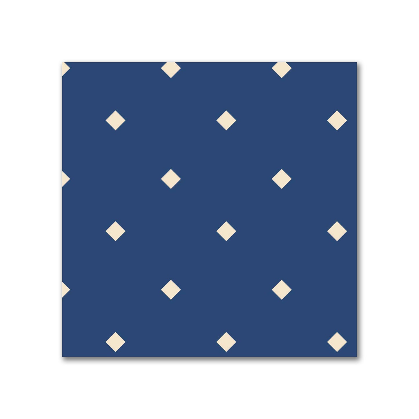 Cotton Canvas Fabric with Beige Diamonds on Royal Blue, FACC-1295-102