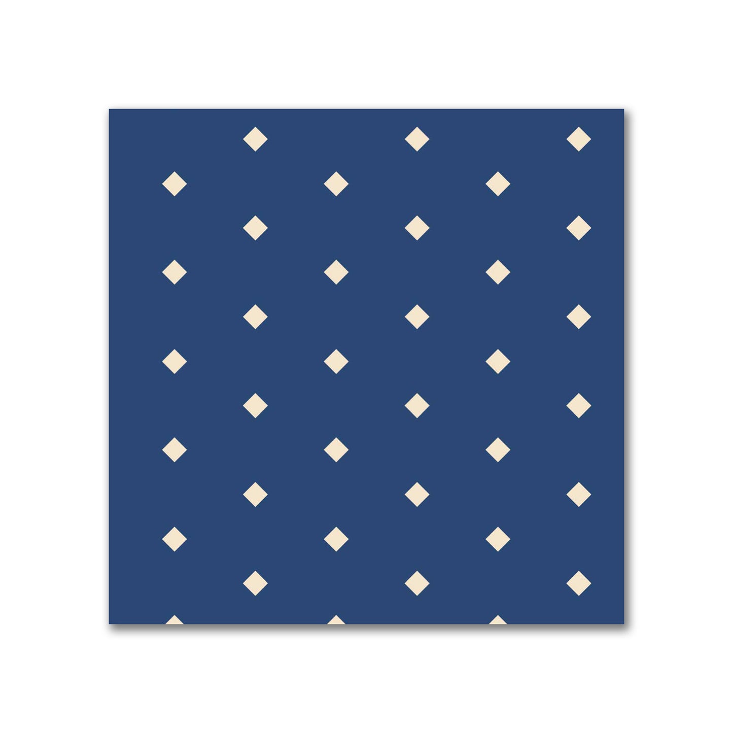 Cotton Canvas Fabric with Fine Beige Diamonds on Royal Blue, FACC-1295-112