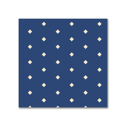 Cotton Canvas Fabric with Fine Beige Diamonds on Royal Blue, FACC-1295-112