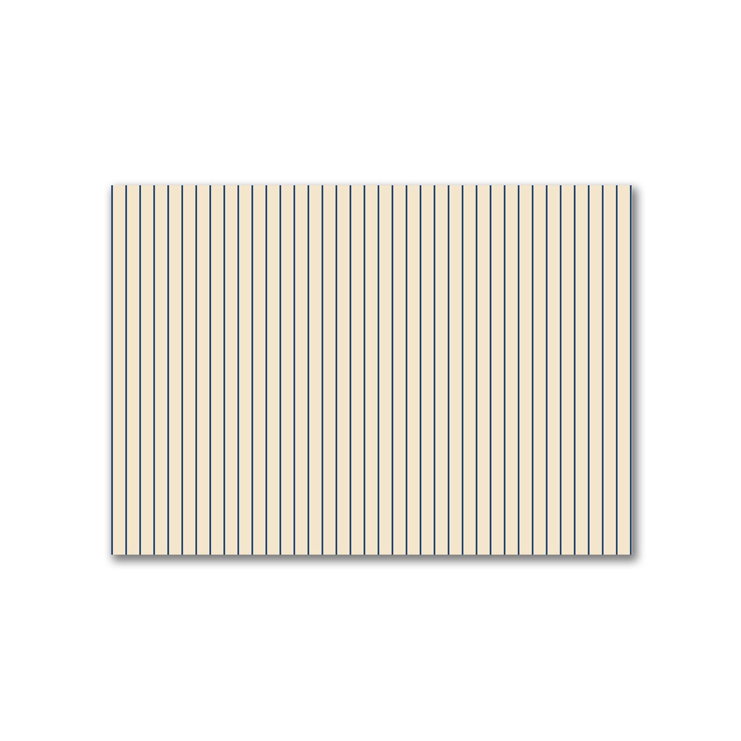 Cotton Canvas Fabric with Fine Royal Blue Stripes on Beige, FACC-1295-151