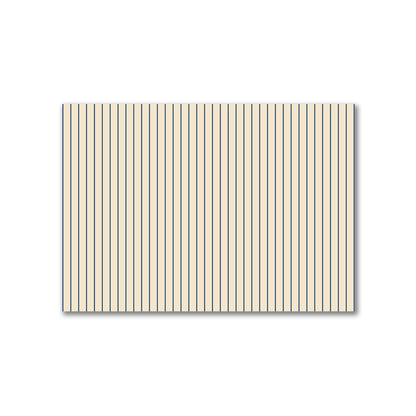 Cotton Canvas Fabric with Fine Royal Blue Stripes on Beige, FACC-1295-151