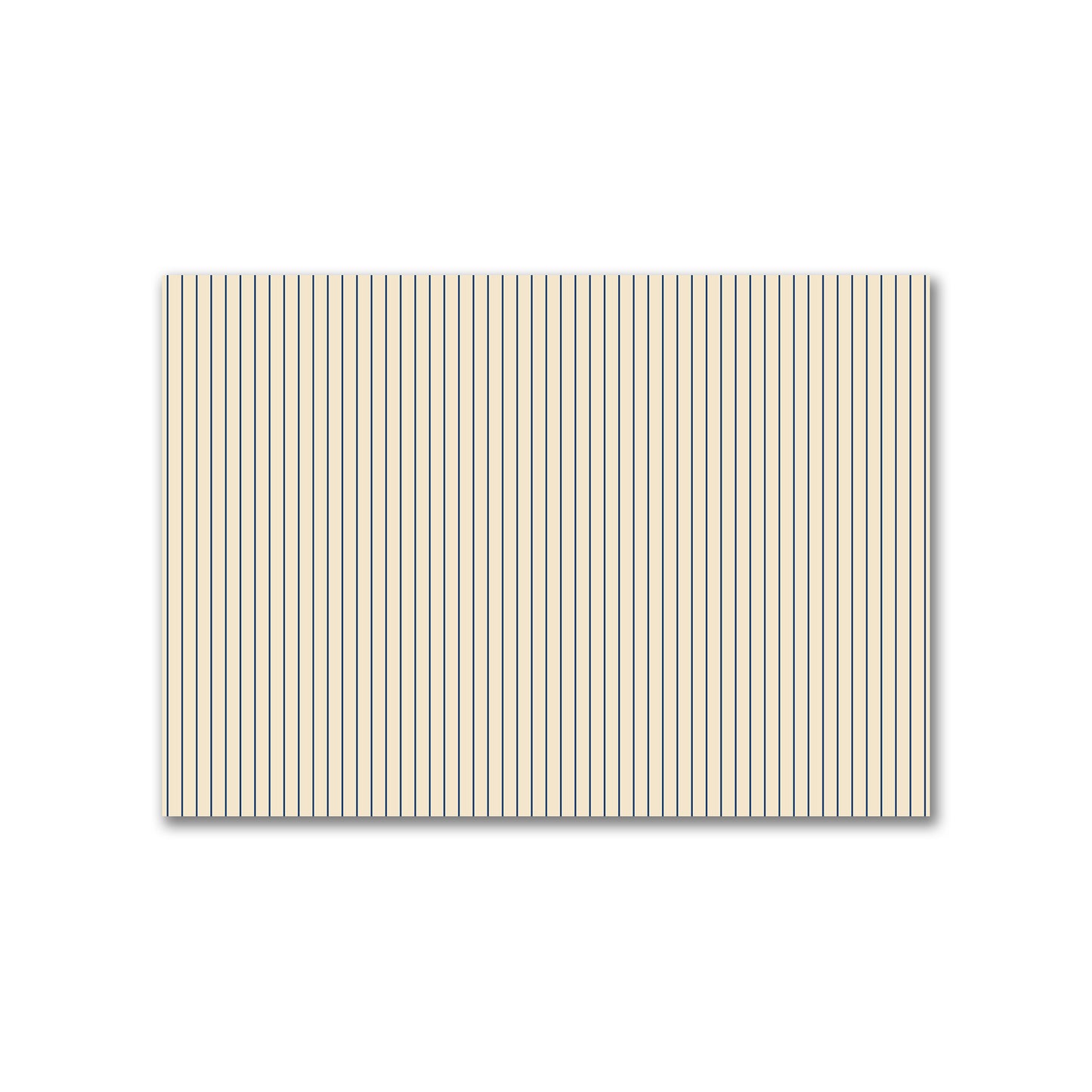 Cotton Canvas Fabric with Fine Royal Blue Stripes on Beige, FACC-1295-151