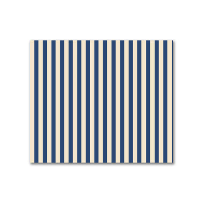 Cotton Canvas Fabric with Thin Royal Blue Bars on Beige, FACC-1295-241