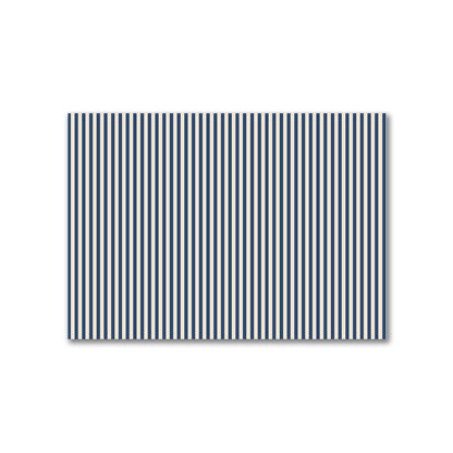 Cotton Canvas Fabric with Thin Royal Blue Bars on Beige, FACC-1295-241