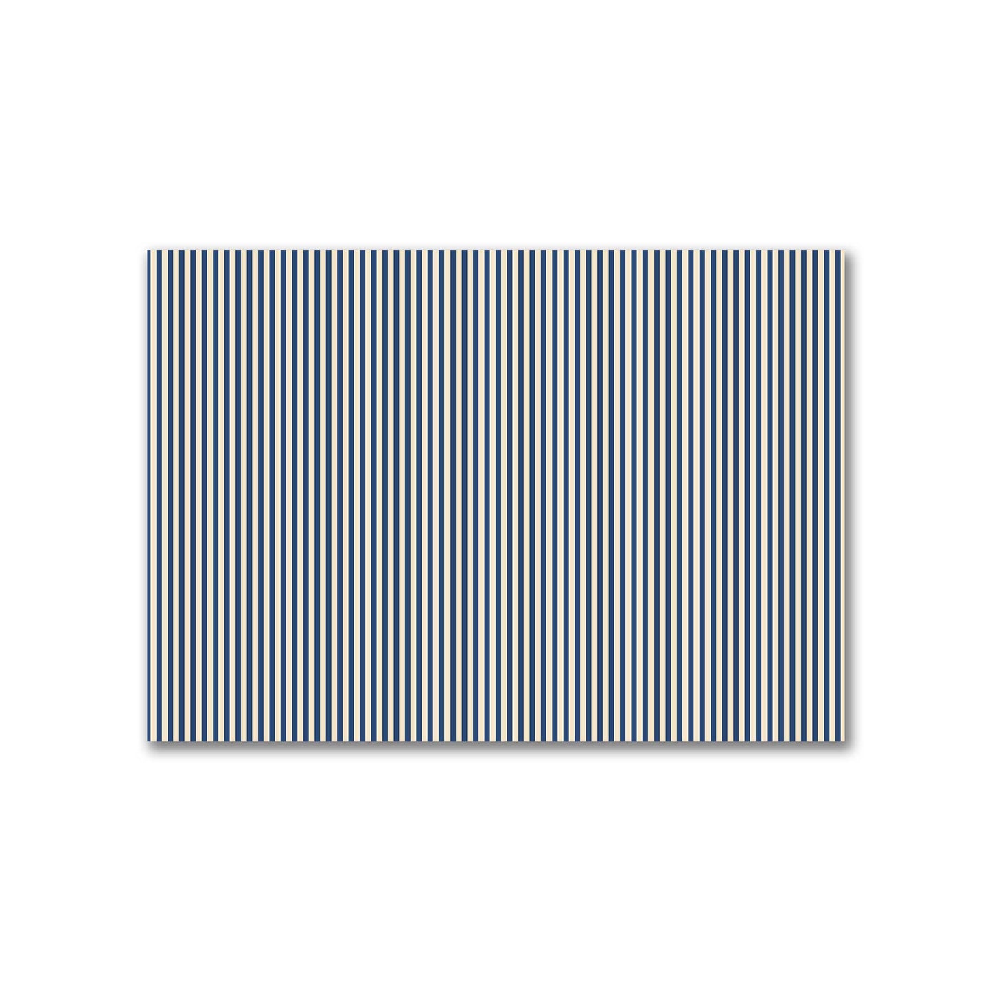 Cotton Canvas Fabric with Thin Royal Blue Bars on Beige, FACC-1295-241