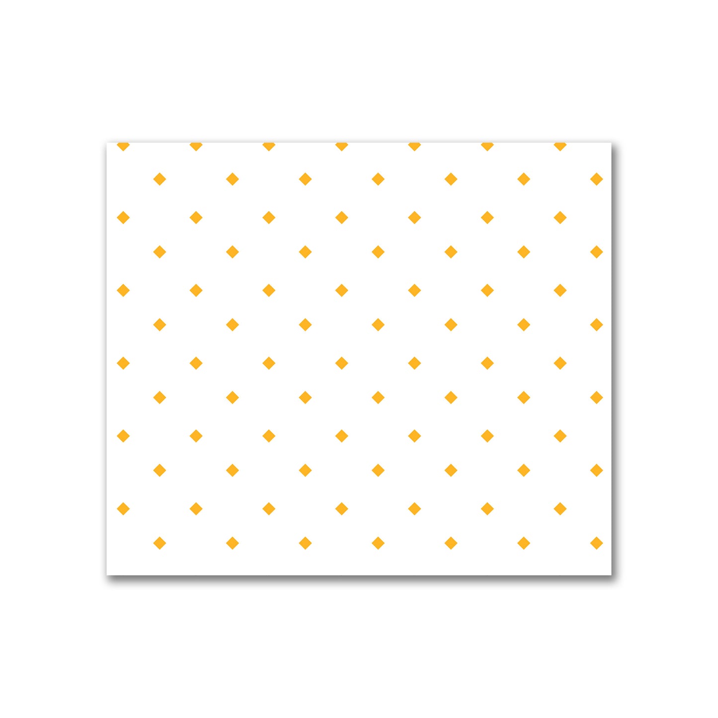 Off-White Cotton Canvas Fabric with Yellow-Orange Diamonds, FACC-1310-101
