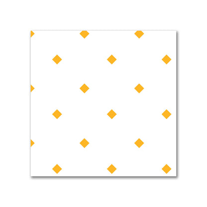 Off-White Cotton Canvas Fabric with Yellow-Orange Diamonds, FACC-1310-101