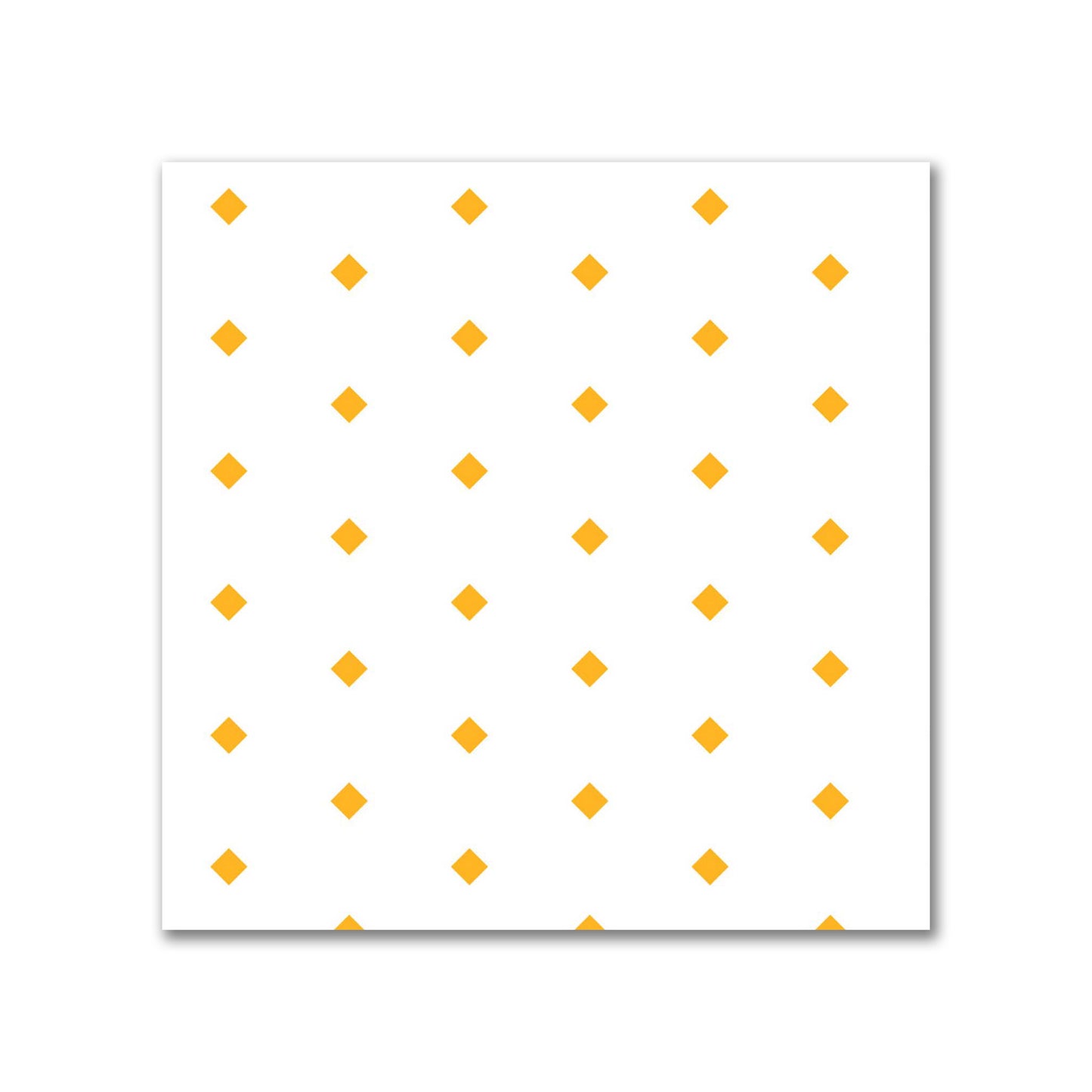 Off-White Cotton Canvas Fabric with Fine Yellow-Orange Diamonds, FACC-1310-111