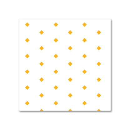 Off-White Cotton Canvas Fabric with Fine Yellow-Orange Diamonds, FACC-1310-111