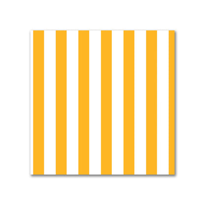 Off-White Cotton Canvas Fabric with Thin Yellow-Orange Bars, FACC-1310-241