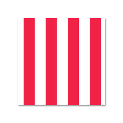 Off-White Cotton Canvas Fabric with Red Bars, FACC-1330-051