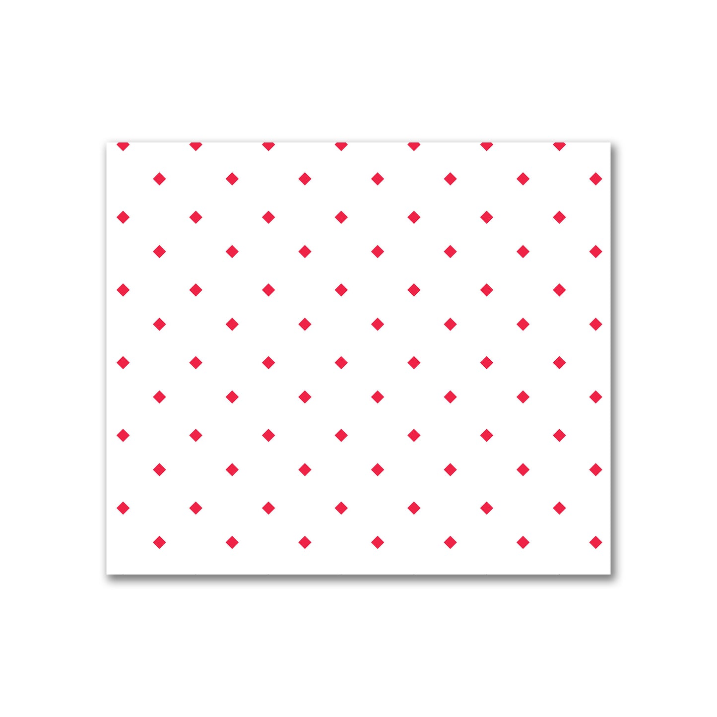 Off-White Cotton Canvas Fabric with Red Diamonds, FACC-1330-101