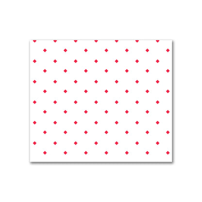 Off-White Cotton Canvas Fabric with Red Diamonds, FACC-1330-101