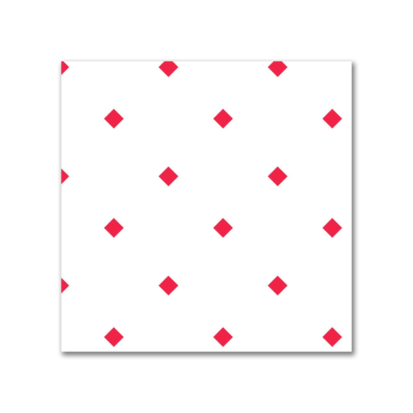 Off-White Cotton Canvas Fabric with Red Diamonds, FACC-1330-101