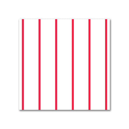 Off-White Cotton Canvas Fabric with Fine Red Stripes, FACC-1330-151