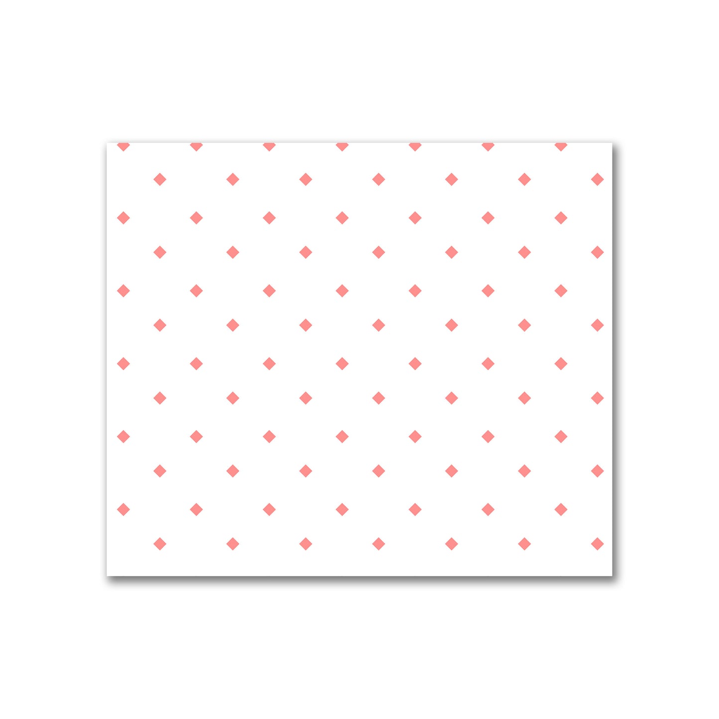 Off-White Cotton Canvas Fabric with Pink Diamonds, FACC-1340-101