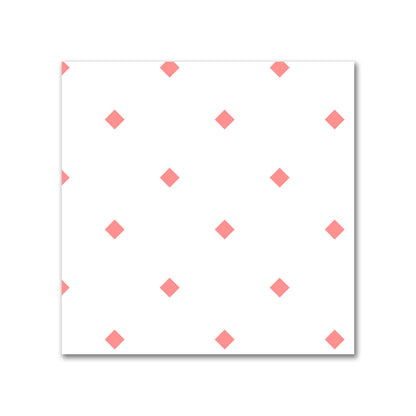 Off-White Cotton Canvas Fabric with Pink Diamonds, FACC-1340-101