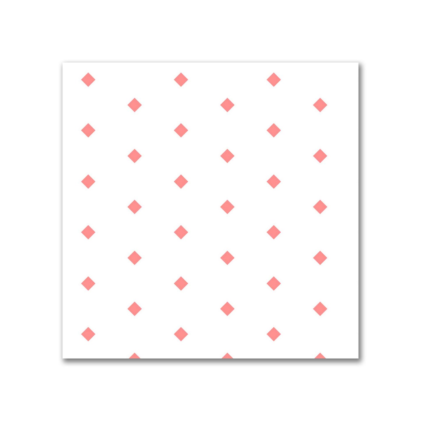Off-White Cotton Canvas Fabric with Fine Pink Diamonds, FACC-1340-111
