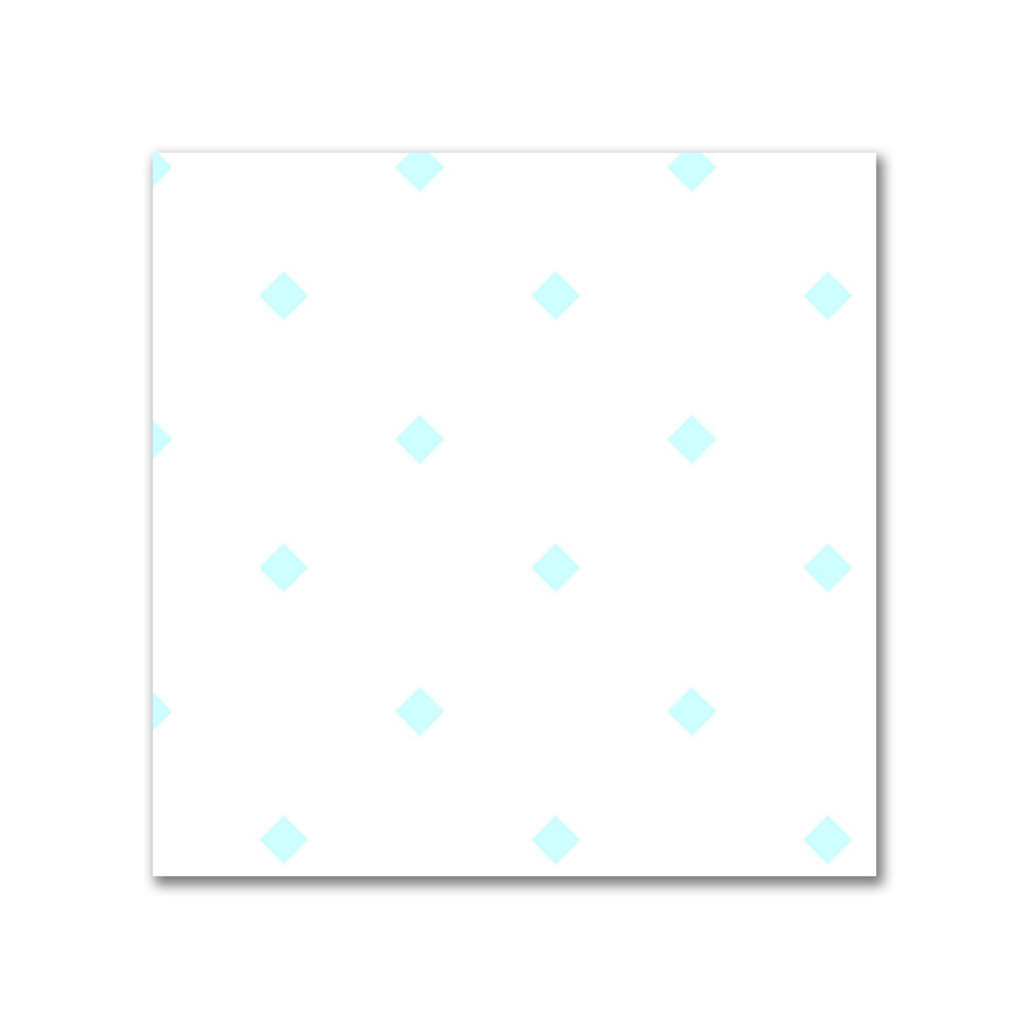 Off-White Cotton Canvas Fabric with Blue Diamonds, FACC-1370-101