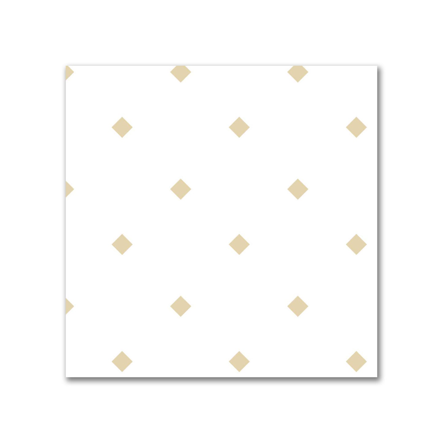 Off-White Cotton Canvas Fabric with Tan Diamonds, FACC-1371-101