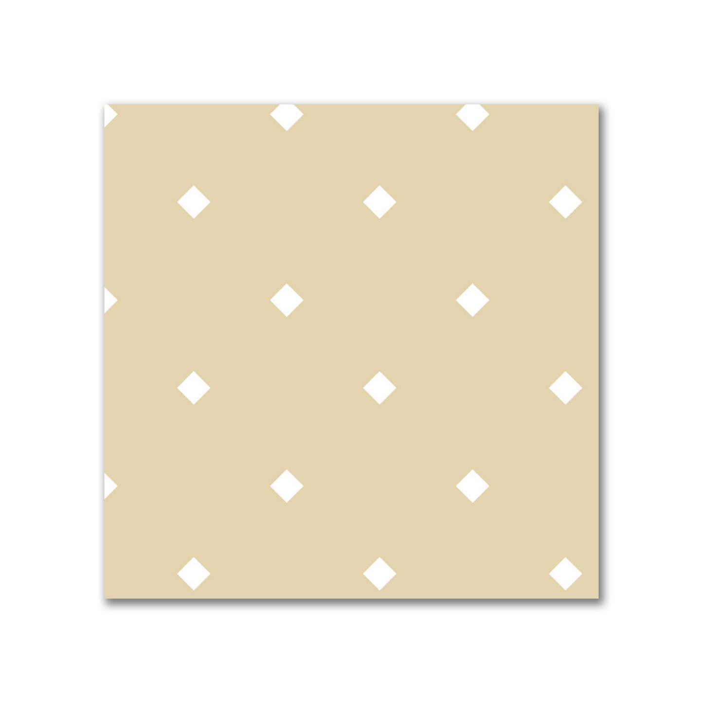 Cotton Canvas Fabric with Off-White Diamonds on Tan, FACC-1371-102