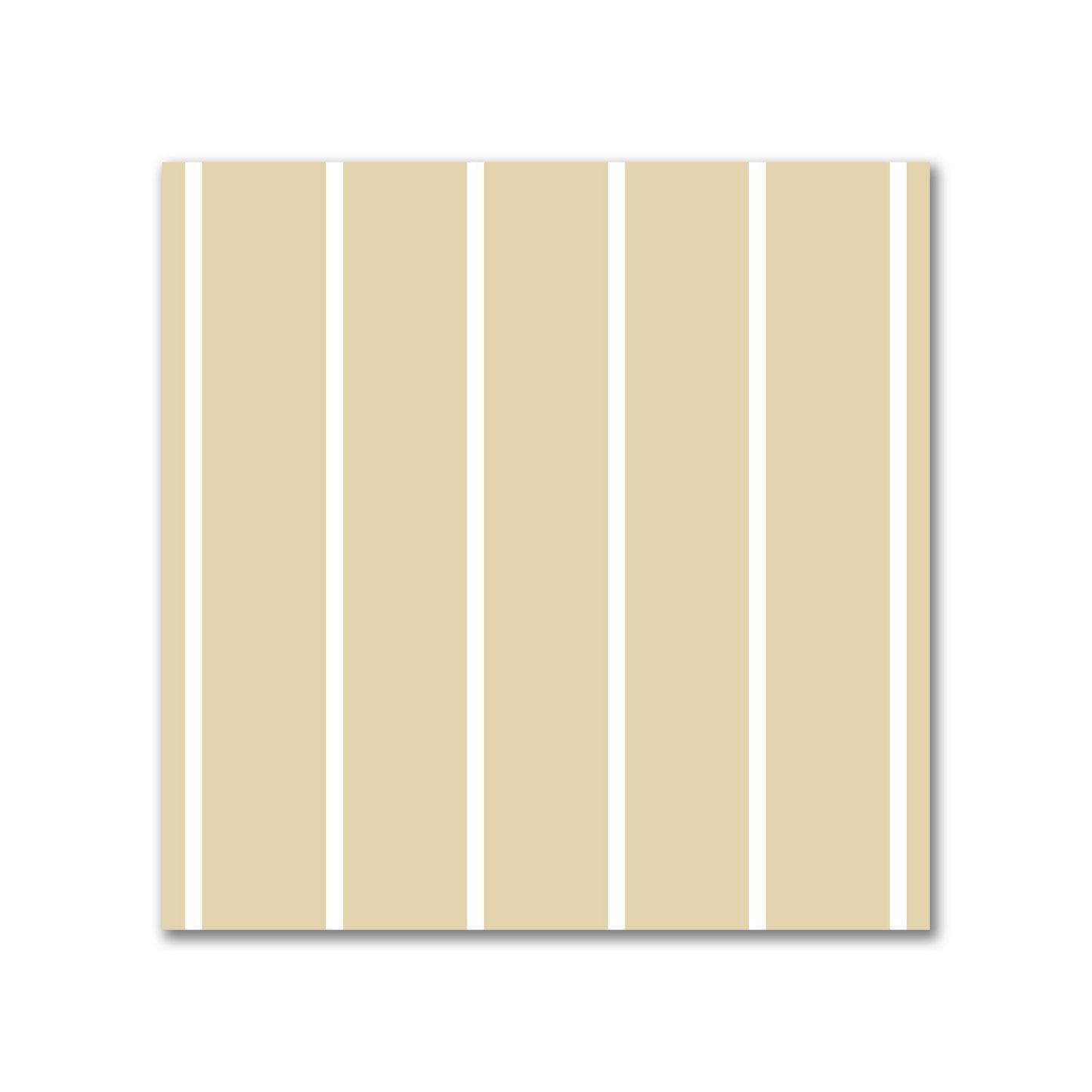 Cotton Canvas Fabric with Fine Off-White Stripes on Tan, FACC-1371-152