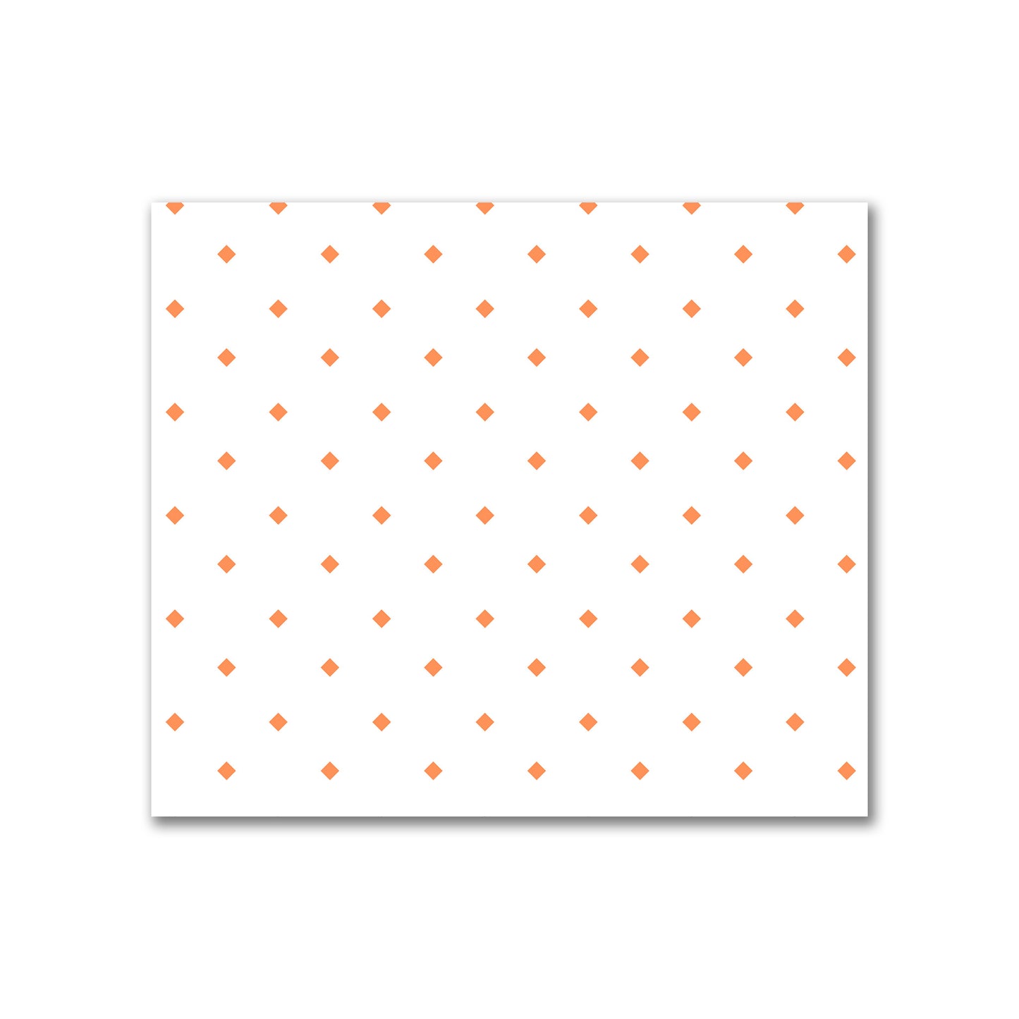 Off-White Cotton Canvas Fabric with Orange Diamonds, FACC-1380-101