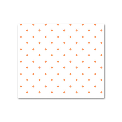 Off-White Cotton Canvas Fabric with Orange Diamonds, FACC-1380-101