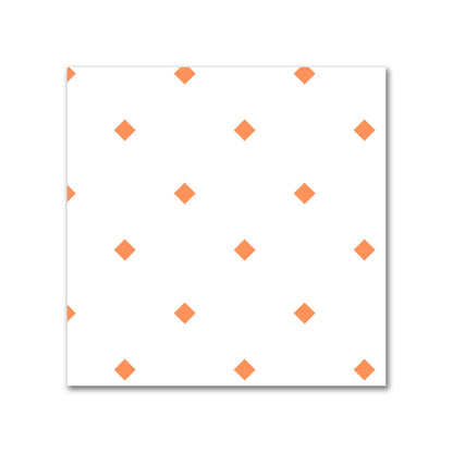 Off-White Cotton Canvas Fabric with Orange Diamonds, FACC-1380-101