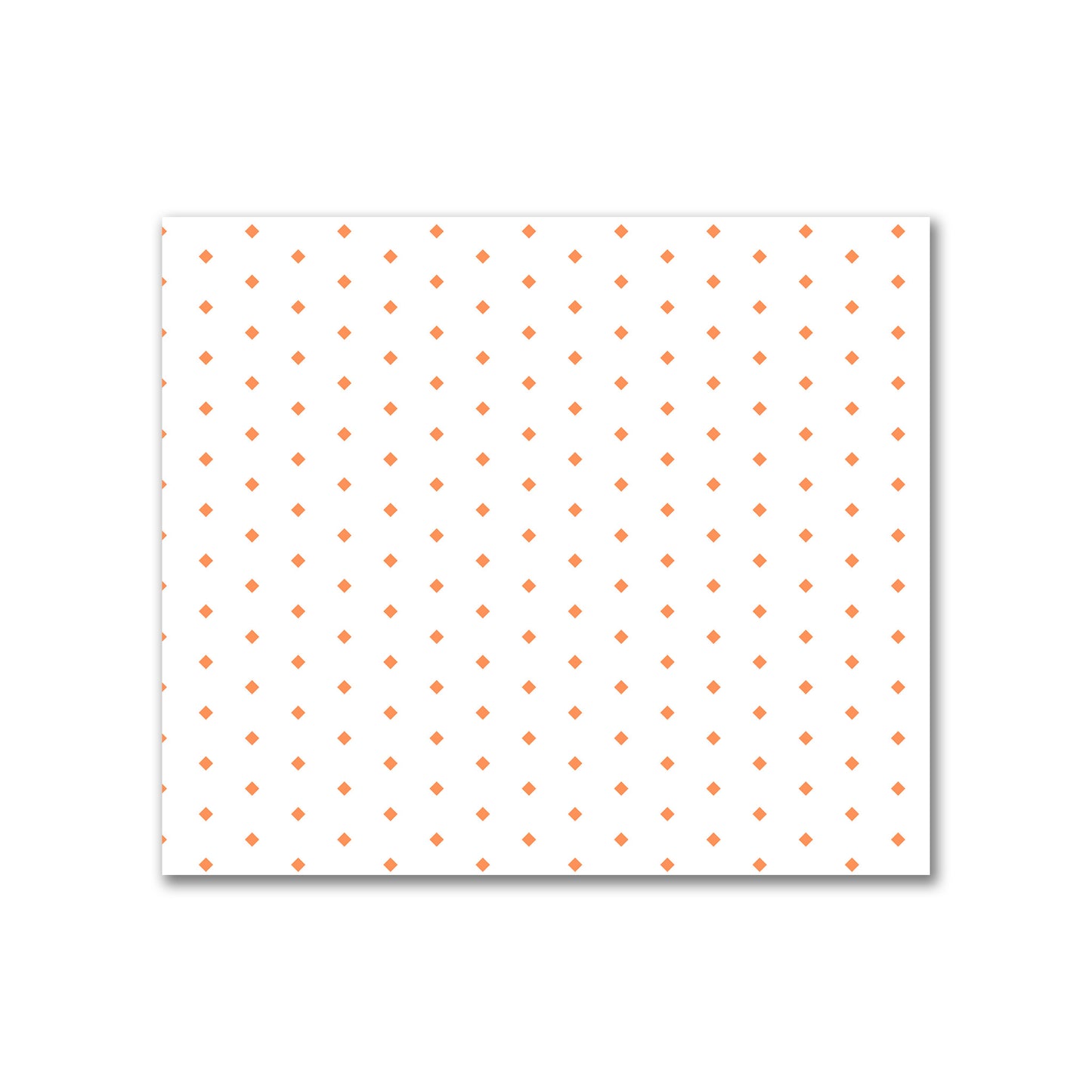 Off-White Cotton Canvas Fabric with Fine Orange Diamonds, FACC-1380-111