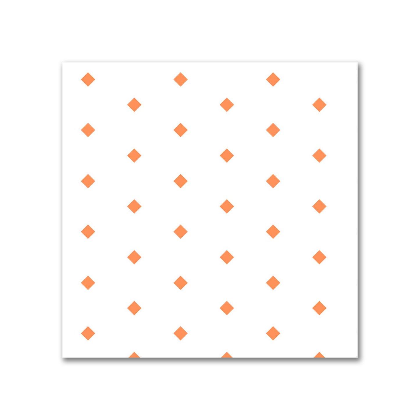 Off-White Cotton Canvas Fabric with Fine Orange Diamonds, FACC-1380-111
