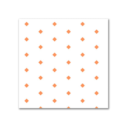 Off-White Cotton Canvas Fabric with Fine Orange Diamonds, FACC-1380-111