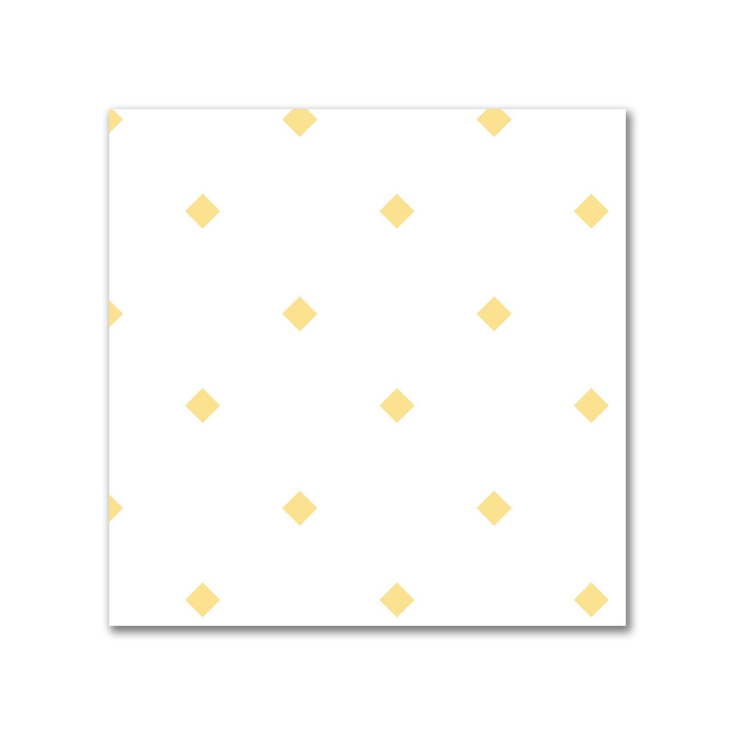 Off-White Cotton Canvas Fabric with Yellow Diamonds, FACC-1381-101