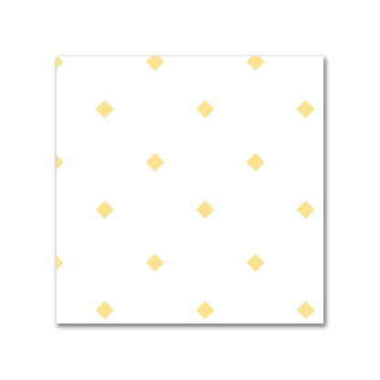 Off-White Cotton Canvas Fabric with Yellow Diamonds, FACC-1381-101