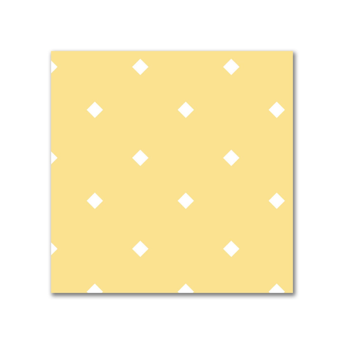 Yellow Cotton Canvas Fabric with Off-White Diamonds on Yellow, FACC-1381-102