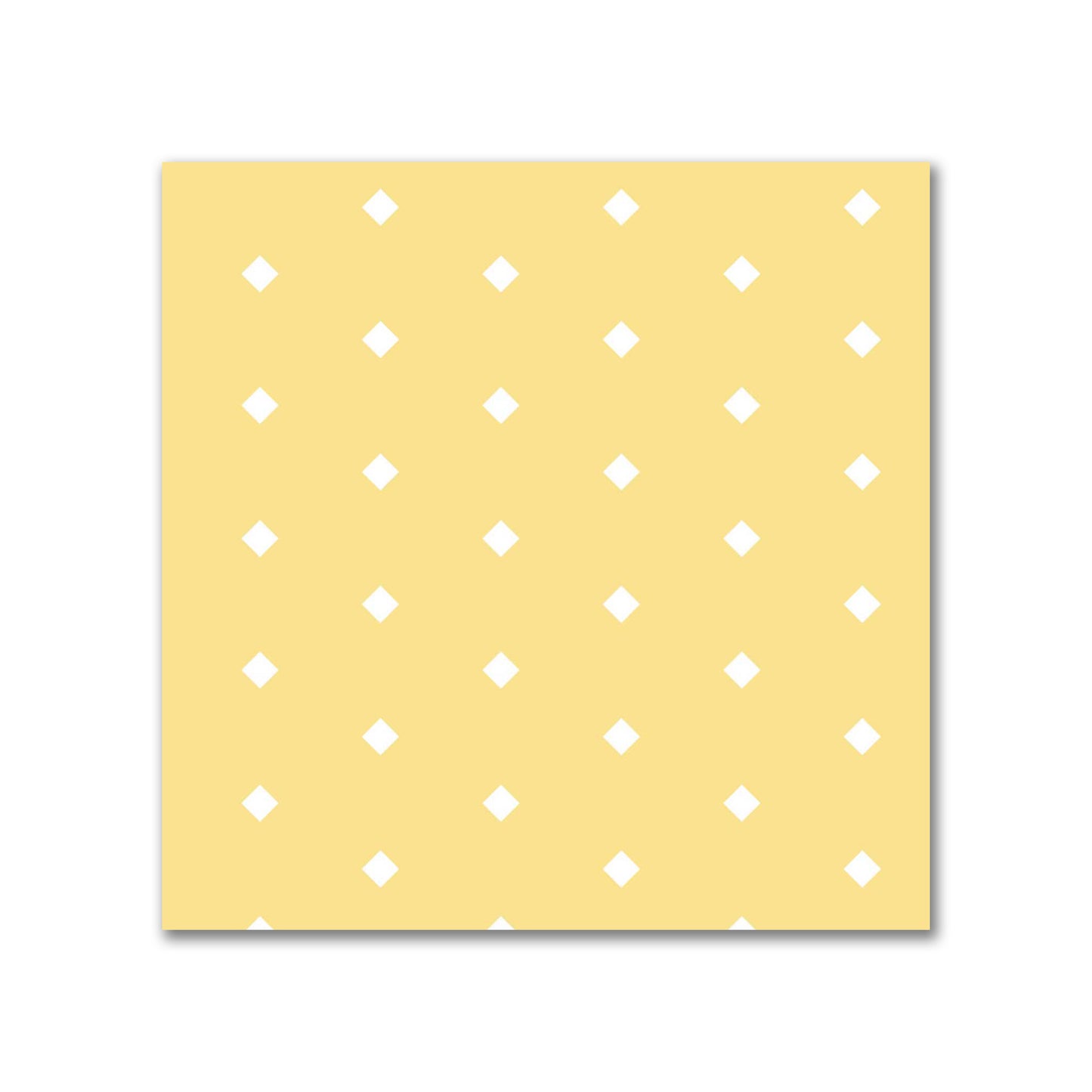 Yellow Cotton Canvas Fabric with Fine Off-White Diamonds on Yellow, FACC-1381-112