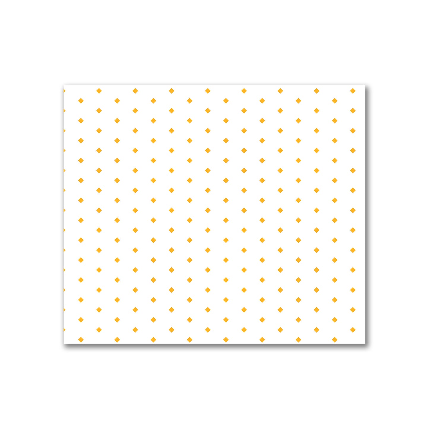 Off-White Cotton Canvas Fabric with Fine Yellow-Orange Diamonds, FACC-1390-111