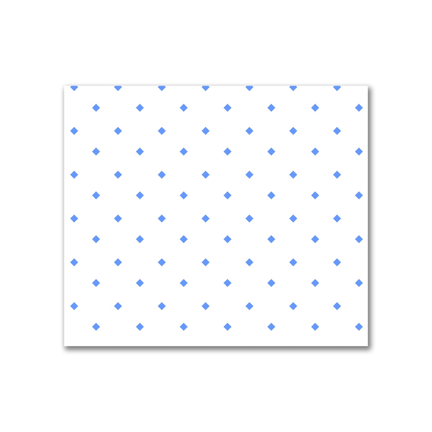 Off-White Cotton Canvas Fabric with Blue Diamonds, FACC-1400-101