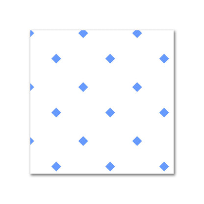 Off-White Cotton Canvas Fabric with Blue Diamonds, FACC-1400-101