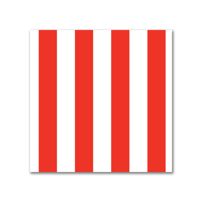 Off-White Cotton Canvas Fabric with Red Bars, FACC-1410-051