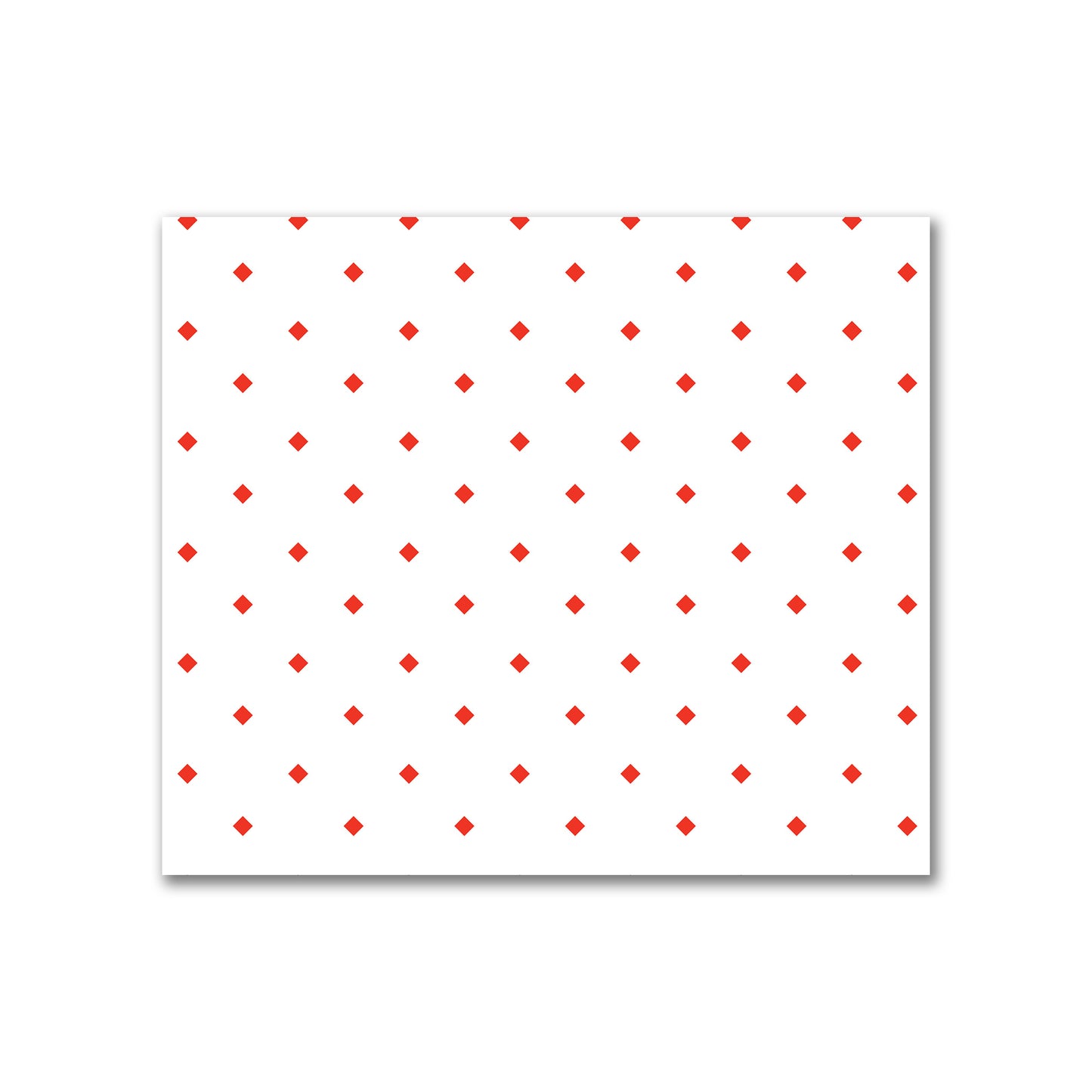 Off-White Cotton Canvas Fabric with Red Diamonds, FACC-1410-101