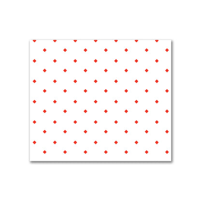 Off-White Cotton Canvas Fabric with Red Diamonds, FACC-1410-101