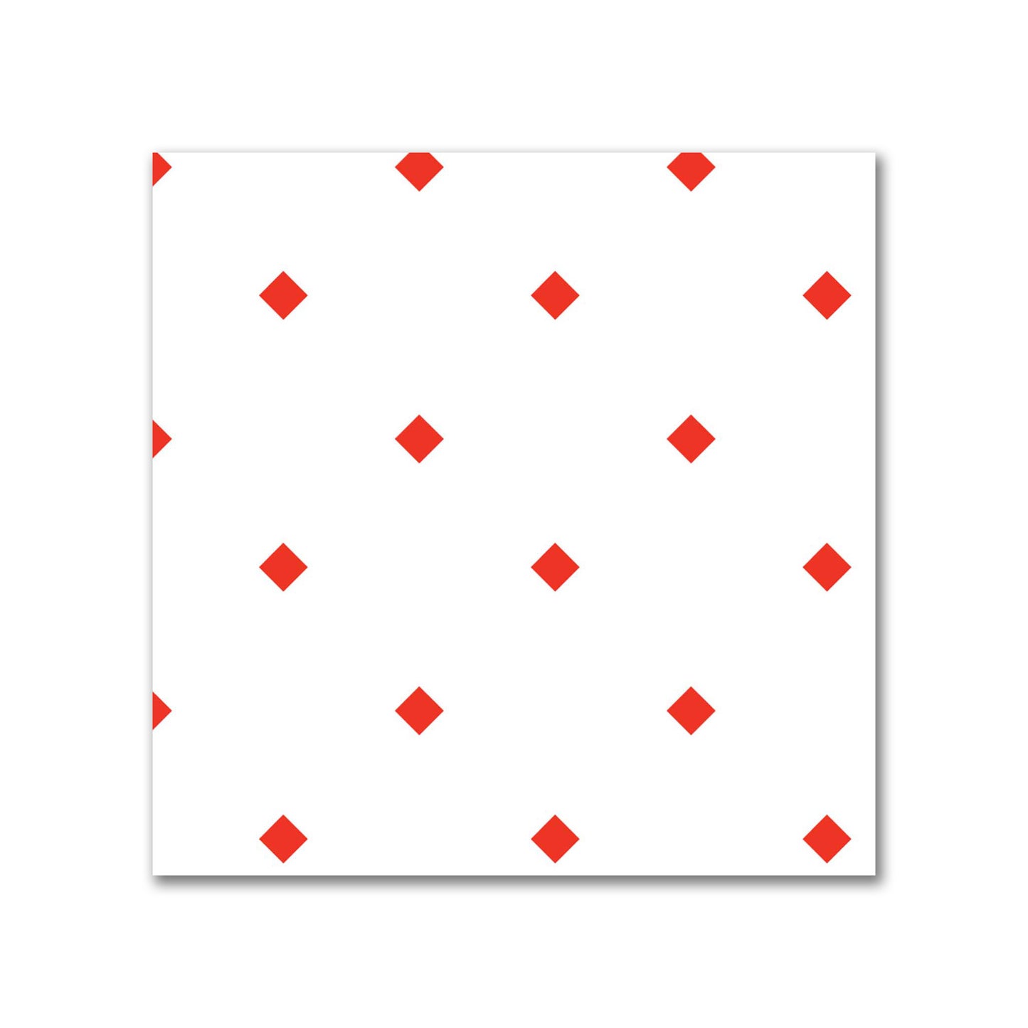 Off-White Cotton Canvas Fabric with Red Diamonds, FACC-1410-101