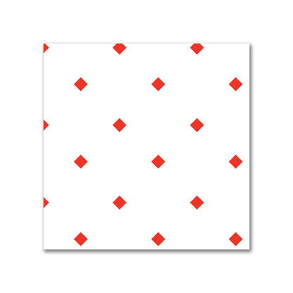 Off-White Cotton Canvas Fabric with Red Diamonds, FACC-1410-101