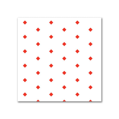 Off-White Cotton Canvas Fabric with Fine Red Diamonds, FACC-1410-111