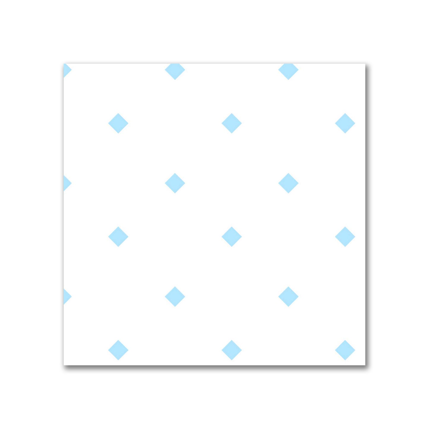 Off-White Cotton Canvas Fabric with Blue Diamonds, FACC-1430-101